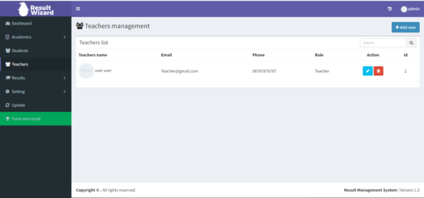 Result - Result Management System - Image 4